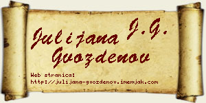 Julijana Gvozdenov vizit kartica